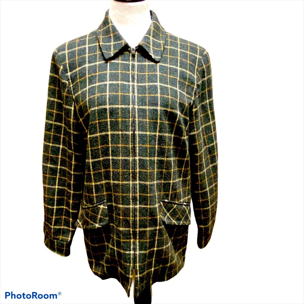 Shacket wool blend zip up